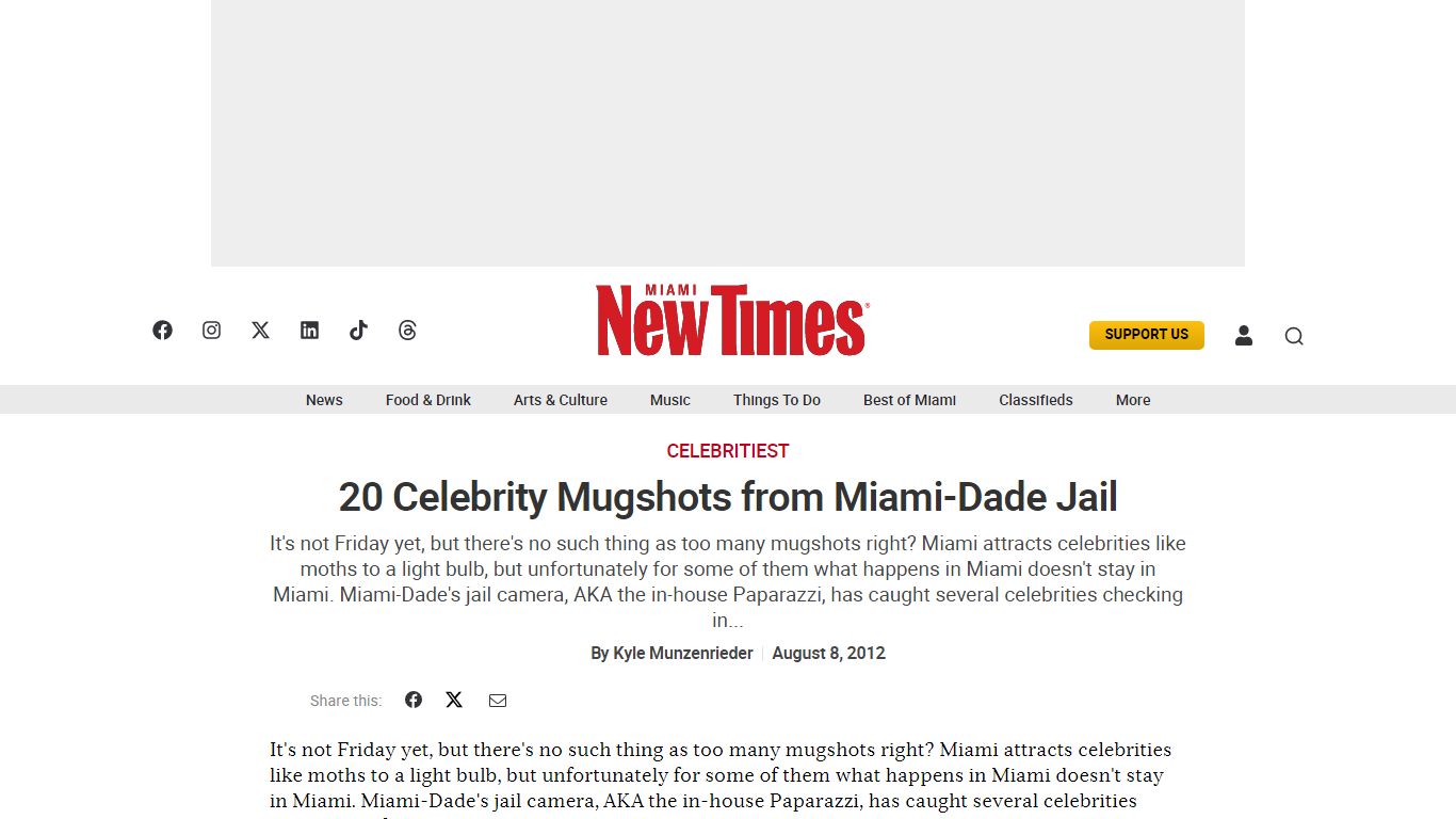 20 Celebrity Mugshots from Miami-Dade Jail | Riptide 2.0 | Miami ...