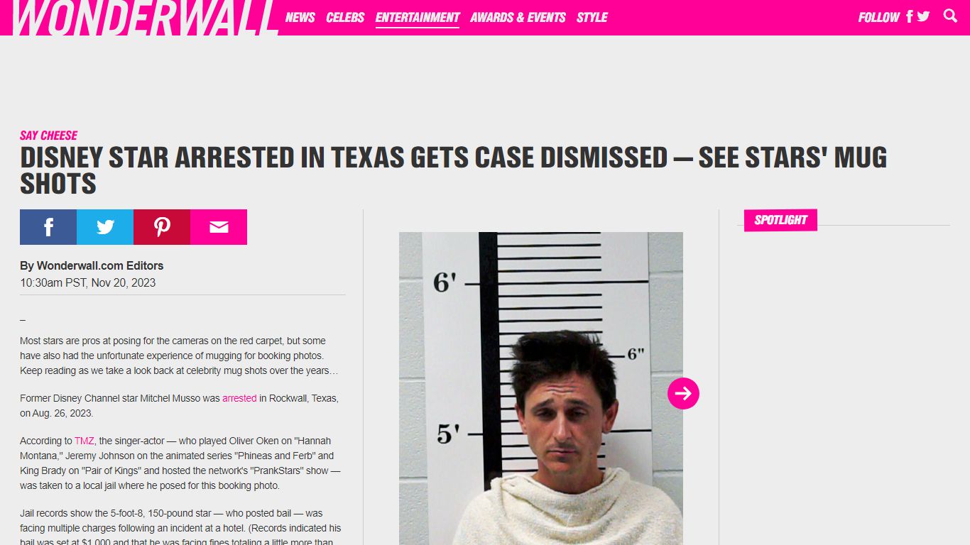 Celebrity mug shots -Disney star arrested in Texas gets case dismissed ...