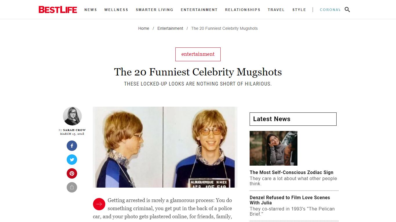 The 20 Funniest Celebrity Mugshots - Best Life